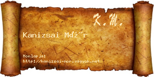 Kanizsai Mór névjegykártya